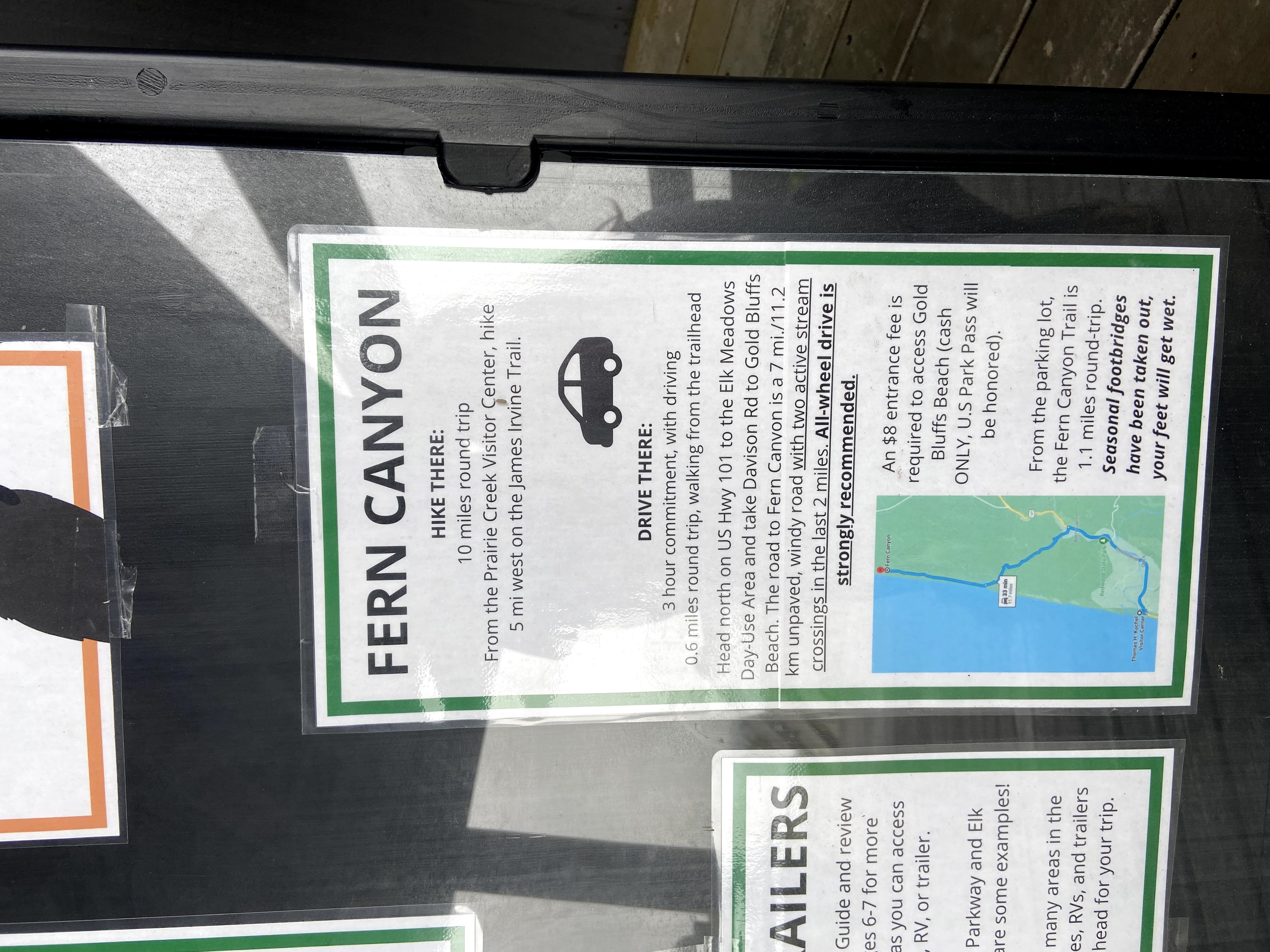 fern canyon hike trail map