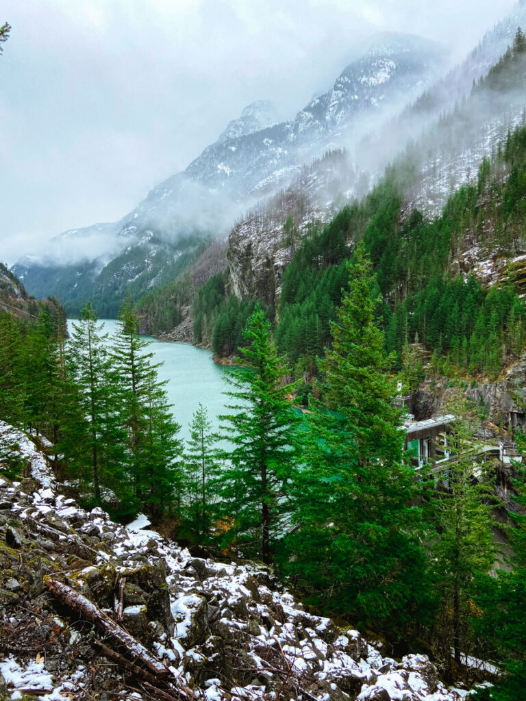 Diablo Lake in the winter time