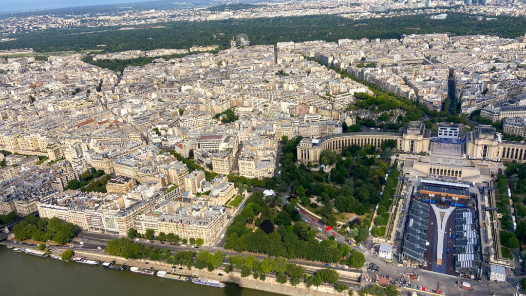 View from the Eiffel Tower over the Seine