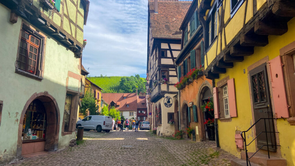 image shows a medieval town in eastern France